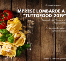 BANDO “IMPRESE LOMBARDE A TUTTOFOOD 2019”